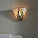 Tiffany Glass Wall Light Cream & Iridescent Black Shade Interior Sconce i00238 Loops