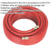 Rubber Alloy Air Hose with 1/4 Inch BSP Unions - 15 Metre Length - 10mm Bore Loops