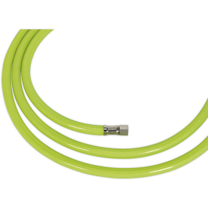 High-Visibility Air Hose with 1/4 Inch BSP Unions - 10 Metre Length - 8mm Bore Loops