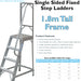 1m Heavy Duty Single Sided Fixed Step Ladders Handrail Platform Safety Barrier Loops