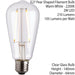 VINTAGE PEAR LED Filament Light Bulb CLEAR GLASS E27 Screw 2W Warm White Lamp Loops