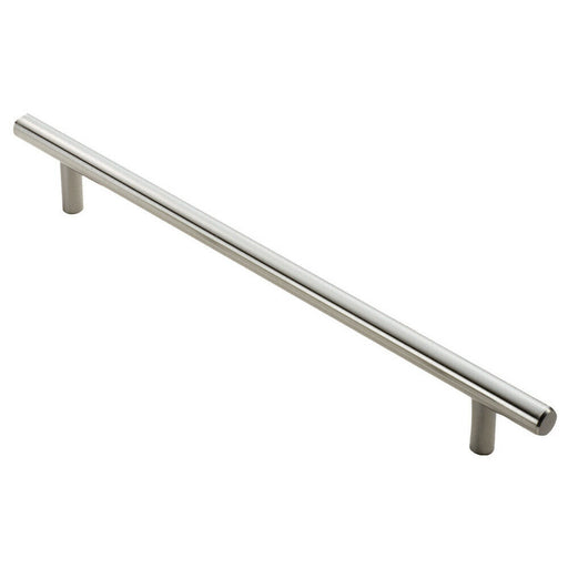 4x Round T Bar Cabinet Pull Handle 704 x 12mm 640mm Fixing Centres Satin Nickel Loops