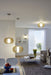 Pendant Ceiling Light Colour Satin Nickel Maple White Wood Glass Bulb E27 1x60W Loops