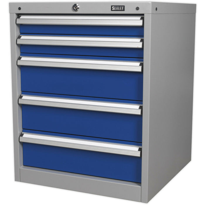 5 Drawer Industrial Cabinet - Heavy Duty Drawer Slides - High Quality Lock Loops