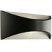 IP65 Outdoor Modern Curved Wall Light Black Texture Aluminium 12W Warm White LED Loops