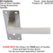 4x PAIR Straight Square Handle on Slim Lock Backplate 150 x 50mm Satin Nickel Loops