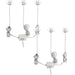 2 PACK 3 PACK Flush / Recessed Ceiling Downlight White Aluminium 1W LED Loops