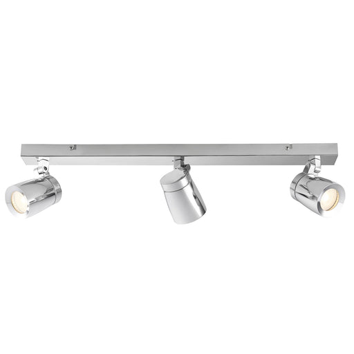 Bathroom Spot Light IP44 - Chrome Plate & Clear Glass - 3 x 35W GU10 reflector Loops