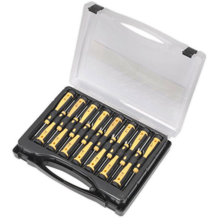 15 PACK Precision Microtip Screwdriver Set - Mini Slotted Phillips TRX Security Loops