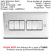3 PACK 6 Gang Metal Multi Light Switch SATIN STEEL 2 Way 10A Grey Trim Loops