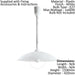 Pendant Light Colour White Shade White Clear Glass With Structure Bulb E27 1x60W Loops
