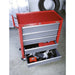 620 x 330 x 770mm 5 Drawer RED Portable Tool Chest Locking Mobile Storage Box Loops