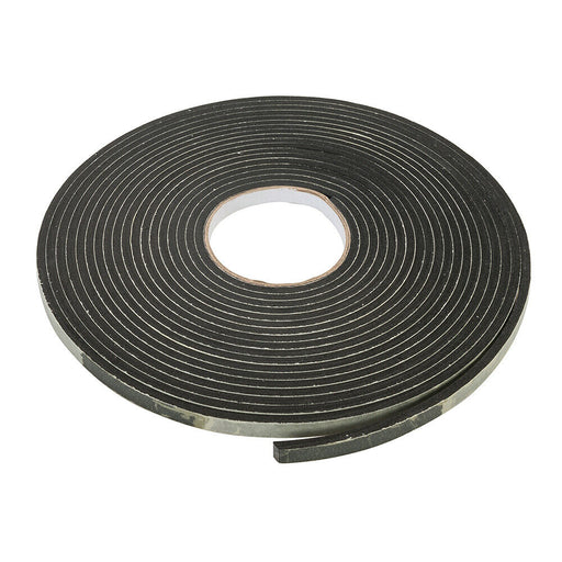 10.5m BLACK Self Adhesive EVA Foam Sticky Strip Tape Seals 3-8mm Door Window Gap Loops