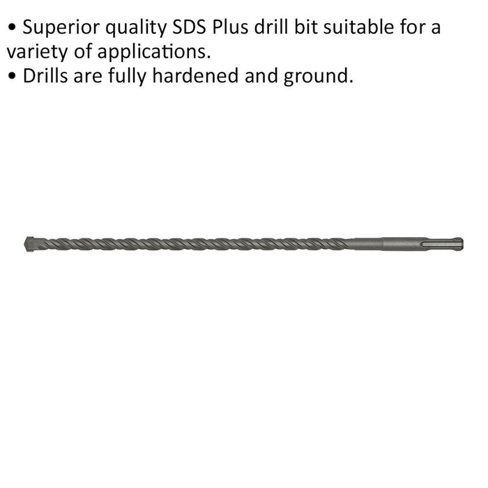 11 x 310mm SDS Plus Drill Bit - Fully Hardened & Ground - Smooth Drilling Loops