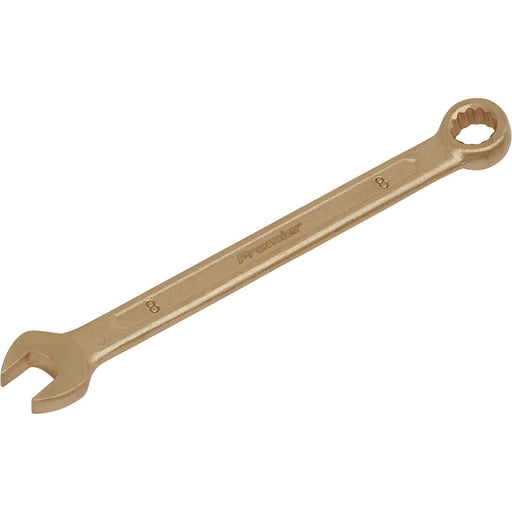 8mm Non-Sparking Combination Spanner - Open-End & 12-Point WallDrive Ring Loops