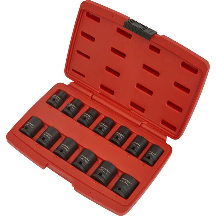 13 Piece Impact Socket Set - 1/2" Sq Drive - 12-Point - Corrosion Resistant Loops