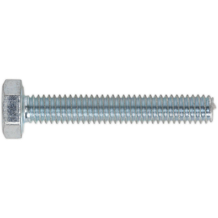 50 PACK HT Setscrew - M4 x 25mm - Grade 8.8 Zinc - Fully Threaded - DIN 933 Loops