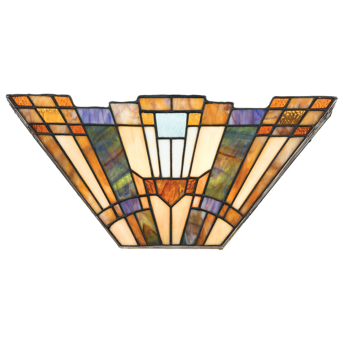 Twin Wall Light Tiffany Style V Shape Pyramid Glass Art LED E14 60W Loops