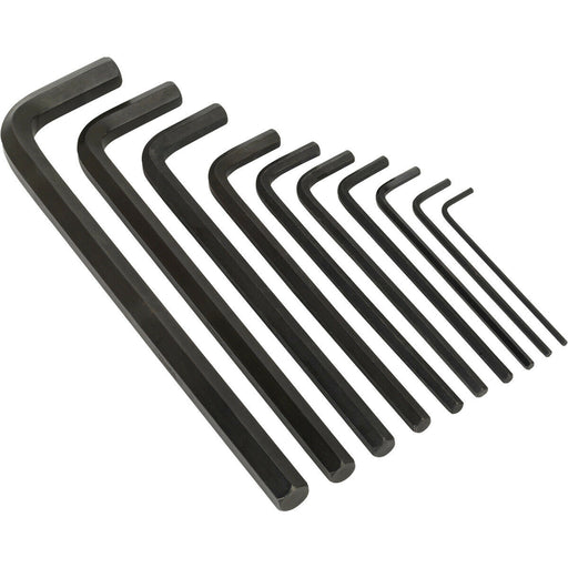 10 Piece Extra-Long Hex Key Set - 3mm to 17mm Sizes - 130mm to 335mm Length Loops