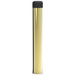 Rubber Tipped Wall mounted Doorstop Cylinder 71 x 16mm Polished Brass Loops