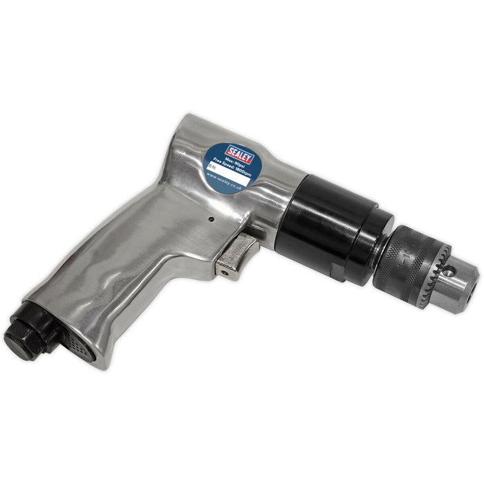 Reversible Air Drill - 10mm Chuck - 1/4" BSP Inlet - 1800 RPM - Reverse Action Loops