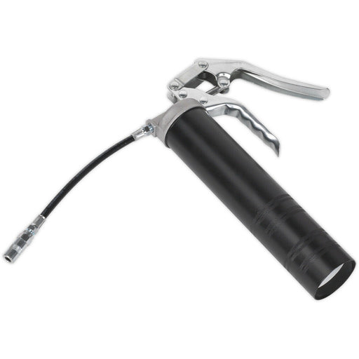 Pistol Style Screw-Type Grease Gun - Vacuum Suction - Flexible Extension Tube Loops