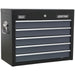 600 x 305 x 470mm BLACK 5 Drawer Topchest Tool Chest Lockable Storage Cabinet Loops