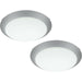 2 PACK Wall Flush Ceiling Light White Steel White Silver Satin Glass E27 1x60W Loops