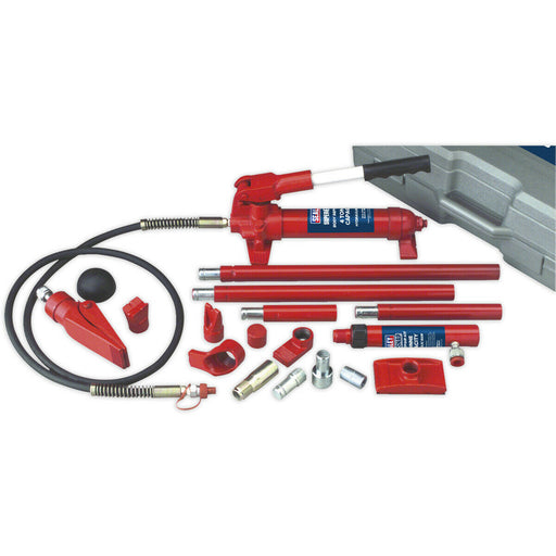 4 Tonne Hydraulic Body Repair Kit - Steel Components - Composite Storage Case Loops