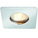 IP65 Bathroom Slim Square Ceiling Downlight Brushed Chrome Recessed GU10 Lamp Loops