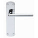 Rounded Straight Bar Handle on Latch Backplate 170 x 42mm Polished Chrome Loops
