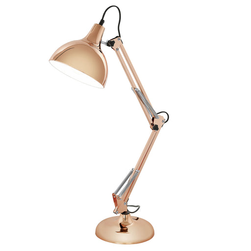 Table Desk Lamp Colour Copper Adjustable In Line Switch Bulb E27 1x40W Loops