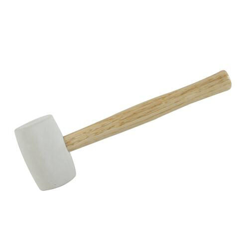 32oz White Rubber Mallet Non Marking Hardwood Shaft Camping Tent Peg Loops