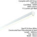 6ft SINGLE 53W Cool White LED Linear Ceiling Strip Light Slim Batten Lamp 6000Lm Loops