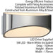 Unique LED Wall Light Warm White Modern Gloss Chrome Loop Up & Down Bedside Lamp Loops