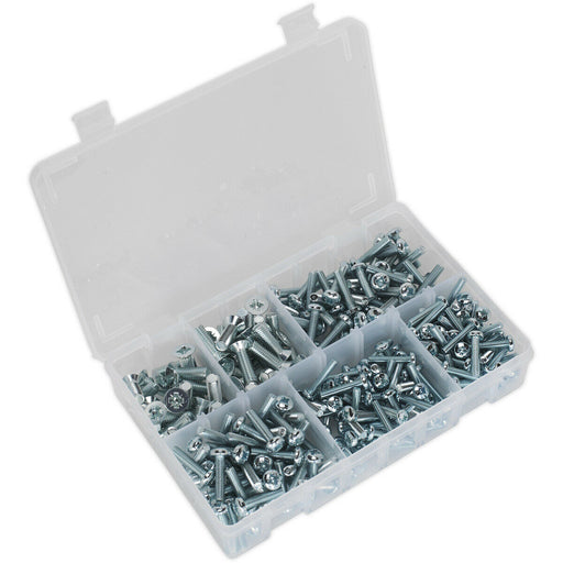 264 Piece Machine Screw Assortment - M5 to M8 - Countersunk & Pan Head Pozi Loops