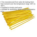 100 PACK Yellow Cable Ties - 200 x 4.4mm - Nylon 66 Material - Heat Resistant Loops