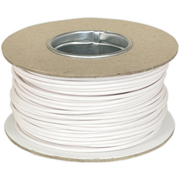 50m White Automotive Cable - 25 Amps - Thin Walled - Single Core Conductor Loops