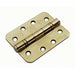 PAIR 102 x 76 x 3mm Ball Bearing Hinge Rounded Stainless Brass Interior Door Loops