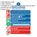 10x FIRE ACTION & LIFT Health & Safety Sign Self Adhesive 200 x 250mm Sticker Loops