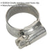 10 PACK Stainless Steel Hose Clip - 13 to 19mm Diameter - Hose Pipe Clip Fixing Loops