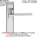 4x PAIR Flat Straight Lever on Latch Backplate Handle 180 x 40mm Satin Chrome Loops