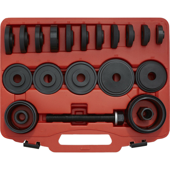 19 Pc Wheel Bearing Removal & Installation Tool Kit - IMPACT Drive Drift Screw Loops