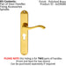 2x PAIR Curved Lever on Long Slim Euro Lock Backplate 241 x 40mm Polished Brass Loops