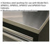 2040mm Stainless Steel Worktop for ys02633 ys02634 ys02639 & ys02641 Cabinets Loops
