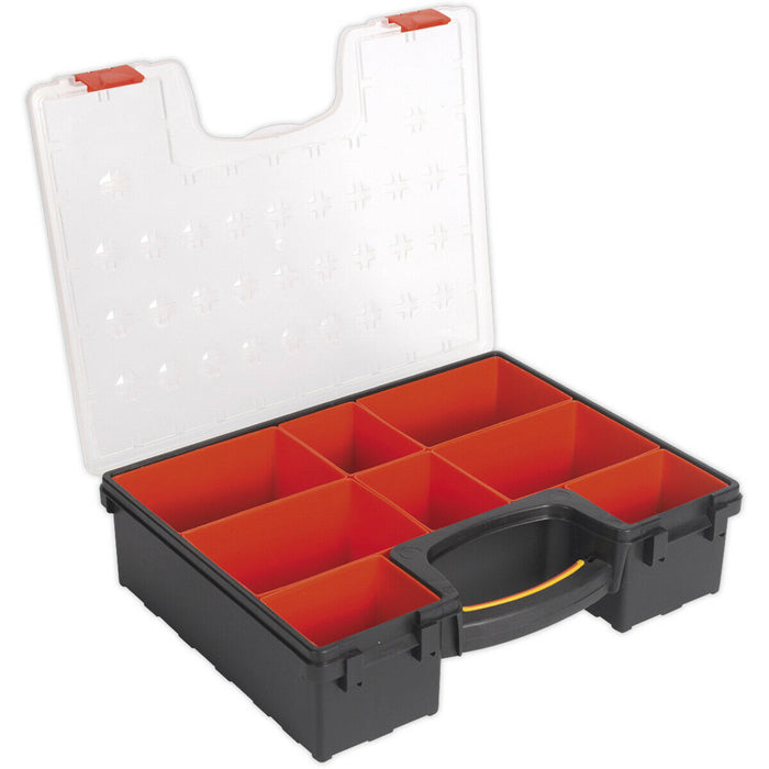 420 x 330 x 105mm 8 Compartment Parts / Bit Storage Case - Components & Screws Loops