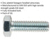 50 PACK HT Setscrew - M6 x 20mm - Grade 8.8 Zinc - Fully Threaded - DIN 933 Loops