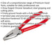 175mm Combination Pliers - Drop Forged Steel - 30mm Jaw Capacity - Serrated Jaws Loops