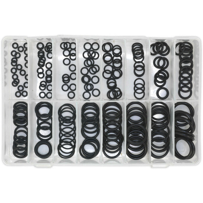 225 Piece Rubber O-Ring Assortment - Partitioned Box - Metric - Tap Seal Washer Loops