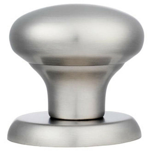 Large Round Centre Door Knob Satin Stainless Steel 70mm Rose Outdoor Modern Loops